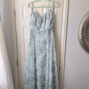 Jenny Yoo maxi length printed gown, Size 12